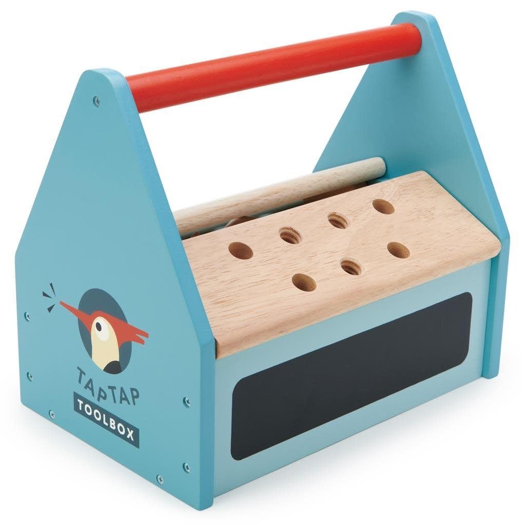 Tender Leaf Toys | Houten Gereedschapskist | 22 delig | 23 x 15 x 20 cm |3+ - Kleine Eland