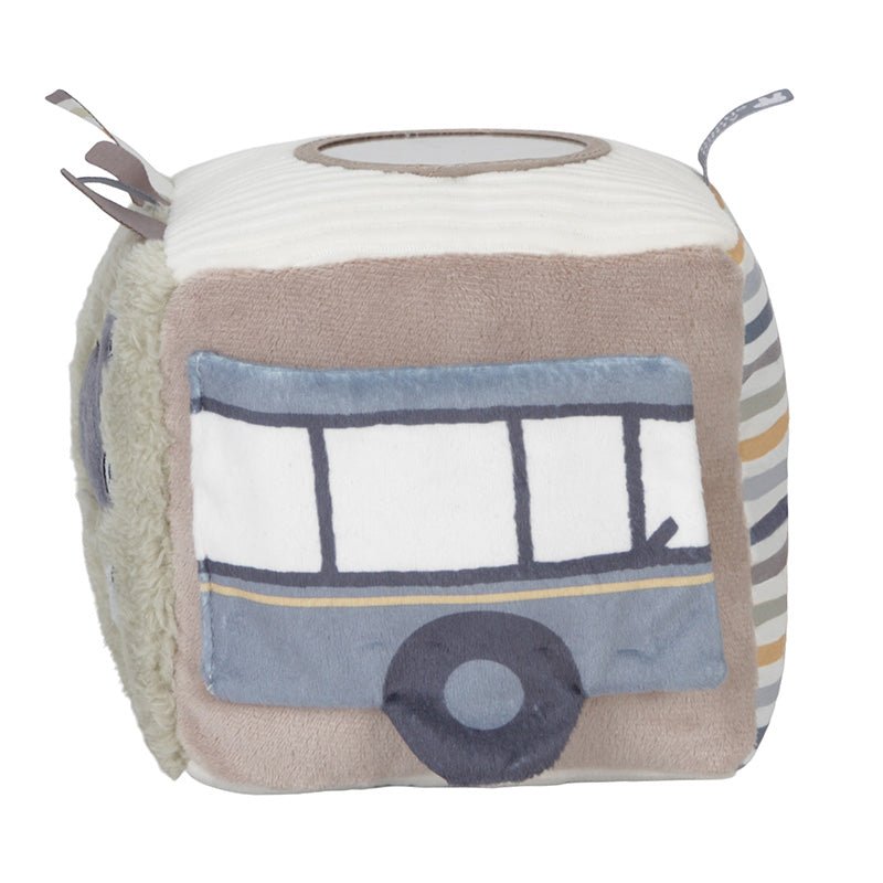 Tiamo | Stoffen Kubus | Activiteitenkubus met rammelaar | Nijntje | Fluffy Green | 14 cm | 0+ - Kleine Eland