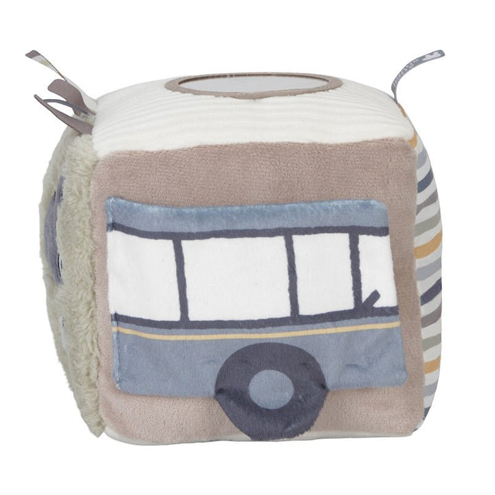 Tiamo | Stoffen Kubus | Activiteitenkubus met rammelaar | Nijntje | Fluffy Green | 14 cm | 0+ - Kleine Eland