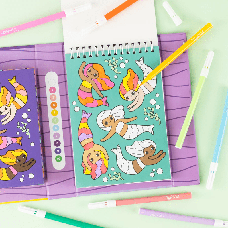Tiger Tribe | Colour By Numbers | Mermaids and Friends | 4 - 7 jaar - Kleine Eland