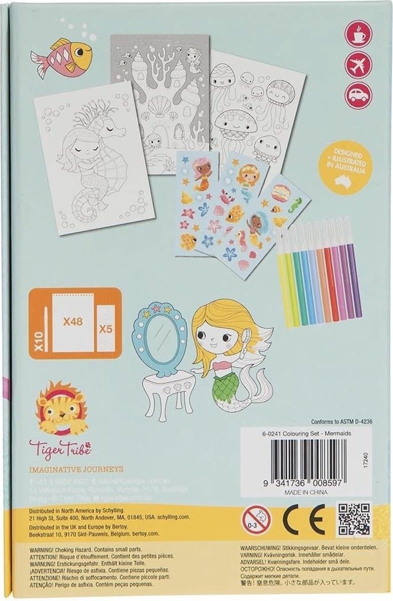 Tiger Tribe | Colouring Set | Mermaids | 4 - 7 jaar - Kleine Eland