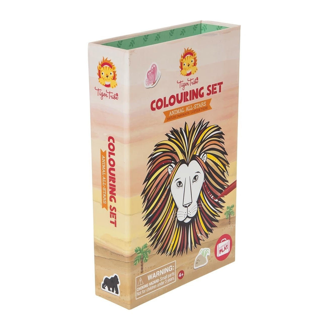 Tiger Tribe | Portable Play | Colouring Set | Animals All - Stars | 3+ - Kleine Eland