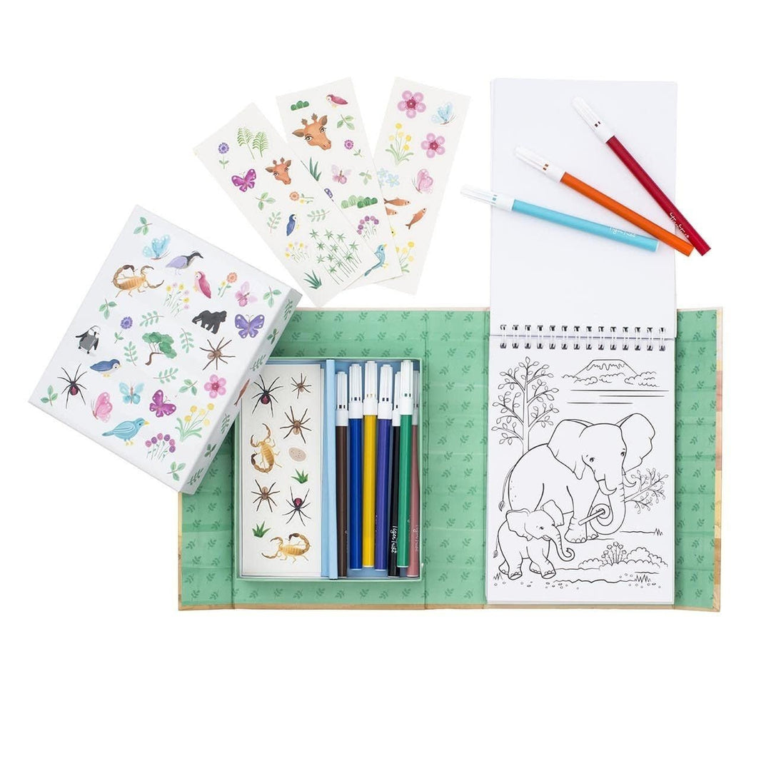 Tiger Tribe | Portable Play | Colouring Set | Animals All - Stars | 3+ - Kleine Eland