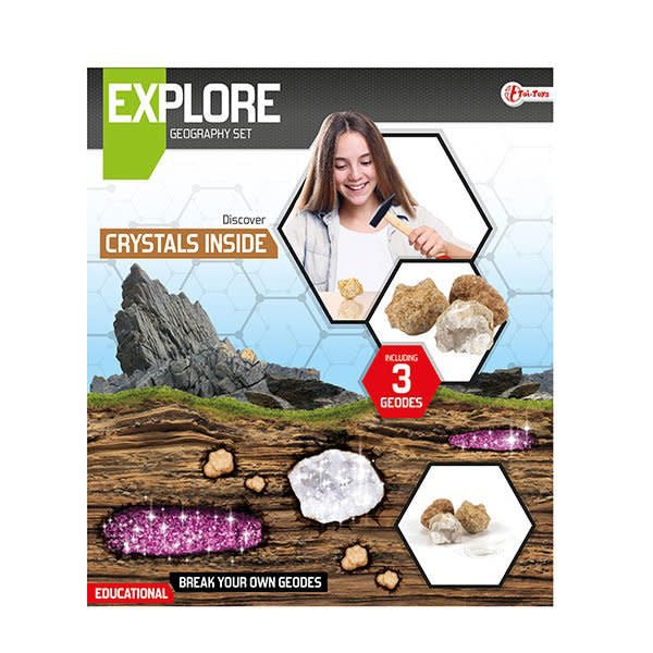 Toi Toys | Explore | Geography Set | Break Your Own Geodes | 8+ - Kleine Eland