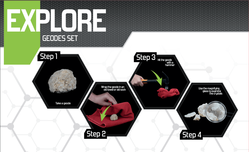 Toi Toys | Explore | Geography Set | Break Your Own Geodes | 8+ - Kleine Eland