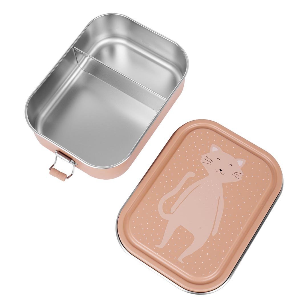 Trixie | Kat | Lunch Box | 100 % Stainless Steel | Sluiting 100 % Silicone | 20 x 15 x 6 cm - Kleine Eland