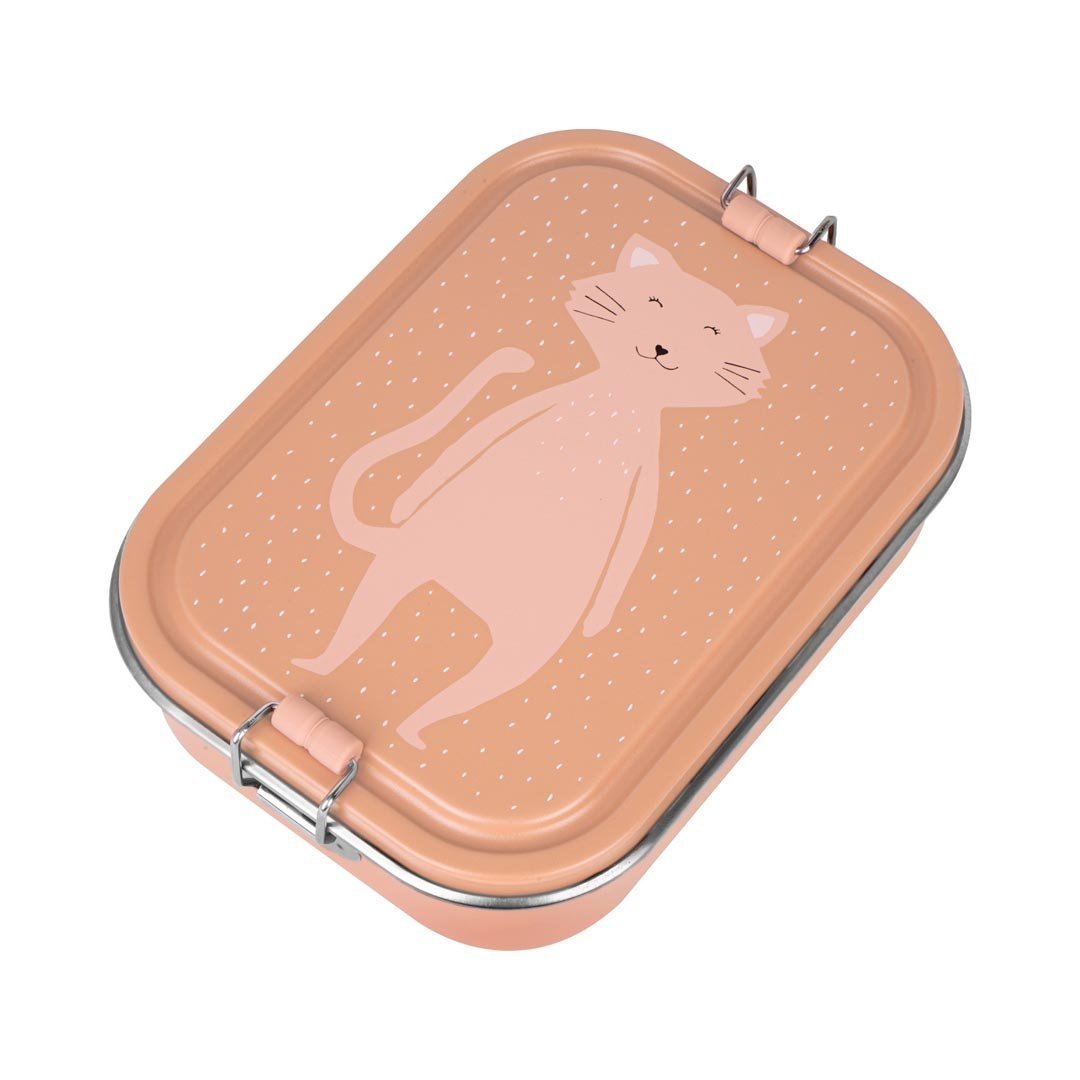 Trixie | Kat | Lunch Box | 100 % Stainless Steel | Sluiting 100 % Silicone | 20 x 15 x 6 cm - Kleine Eland