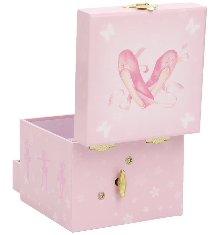 Trousselier | Houten Muziekdoos l Kubus 10,5 x 8,5 cm | Ballerina Shoes | N.Rota | Romeo &amp; Juliet - Kleine Eland