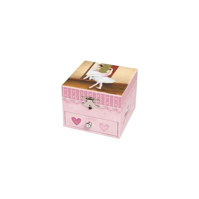 Trousselier | Houten Muziekdoos l Kubus 10,5 x 8,5 cm | Dancer In Tutu | N.Rota | Roméo & Juliette - Kleine Eland
