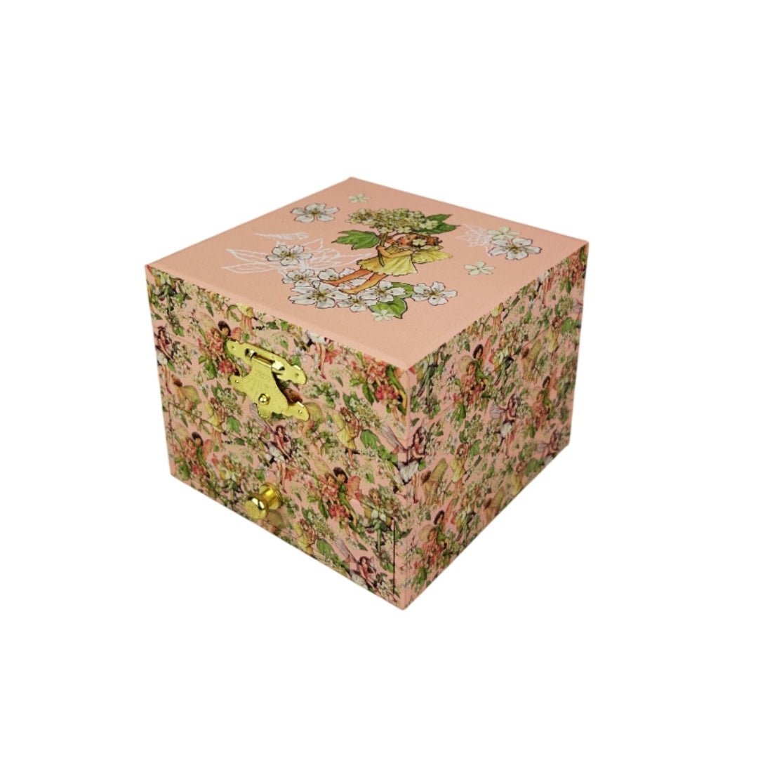 Trousselier | Houten Muziekdoos l Kubus 10,5 x 8,5 cm | Flower Fairies | Vivaldi | Lente - Kleine Eland
