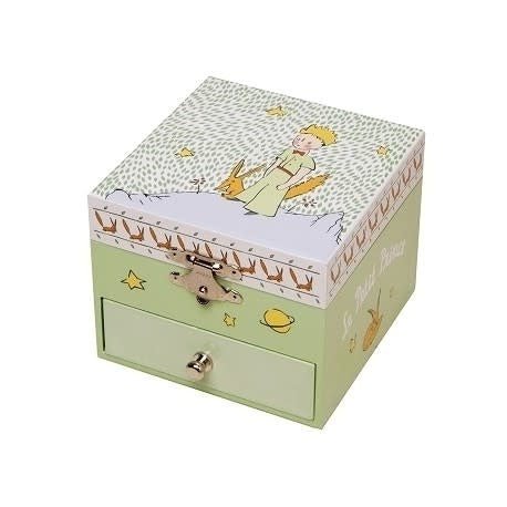 Trousselier | Houten Muziekdoos l Kubus 10,5 x 8,5 cm | Little Prince | Garden | Y.Tirsen | la valse d'Amelie Poulain - Kleine Eland