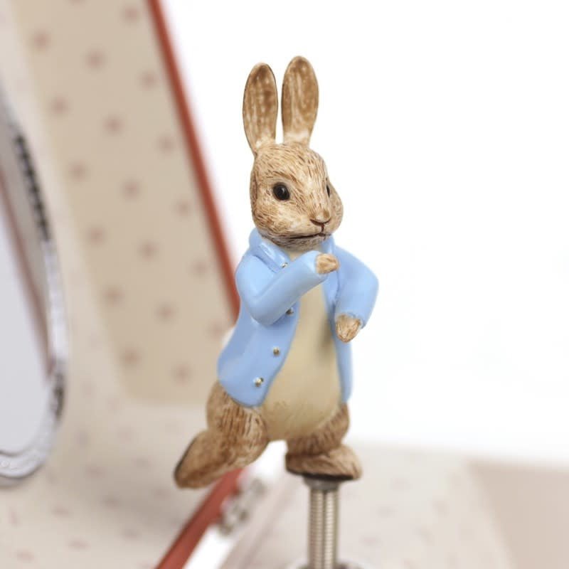 Trousselier | Houten Muziekdoos l Kubus 10,5 x 8,5 cm | Peter Rabbit© Carotte | Mozart | Menuet - Kleine Eland