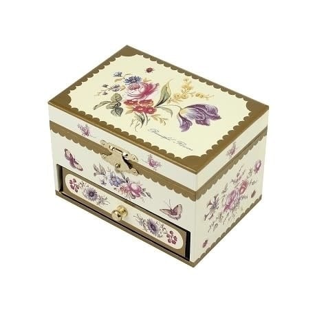 Trousselier | Musical Box | Botanical | Yellow | with Drawer | N.Rota| Romeo & Juliet - Kleine Eland