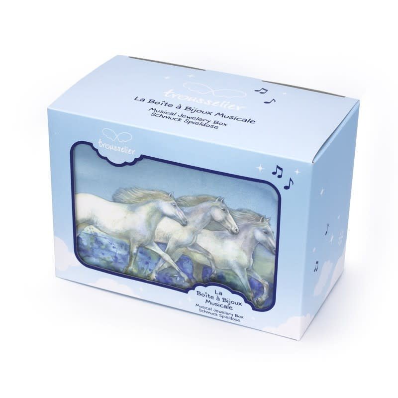 Trousselier | Musical Jewellery Box | Horses Camargue | Schubert | Lullaby - Kleine Eland