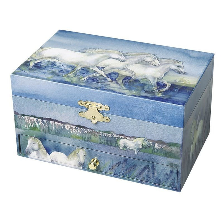 Trousselier | Musical Jewellery Box | Horses Camargue | Schubert | Lullaby - Kleine Eland