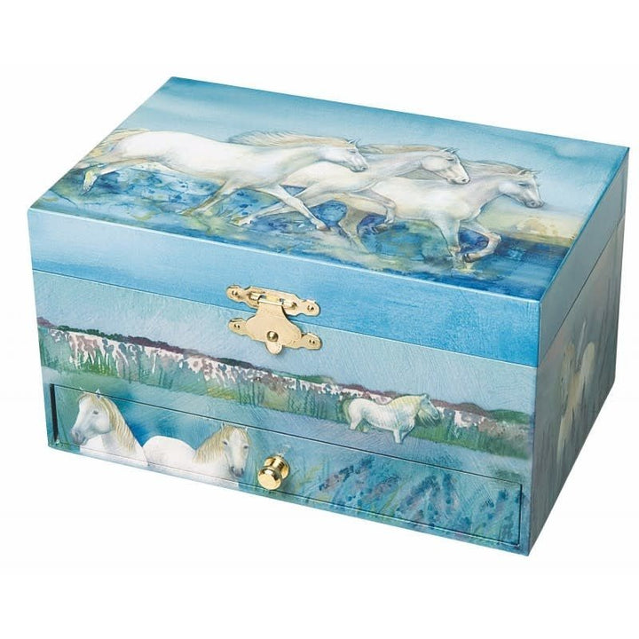 Trousselier | Musical Jewellery Box | Horses Camargue | Schubert | Lullaby - Kleine Eland