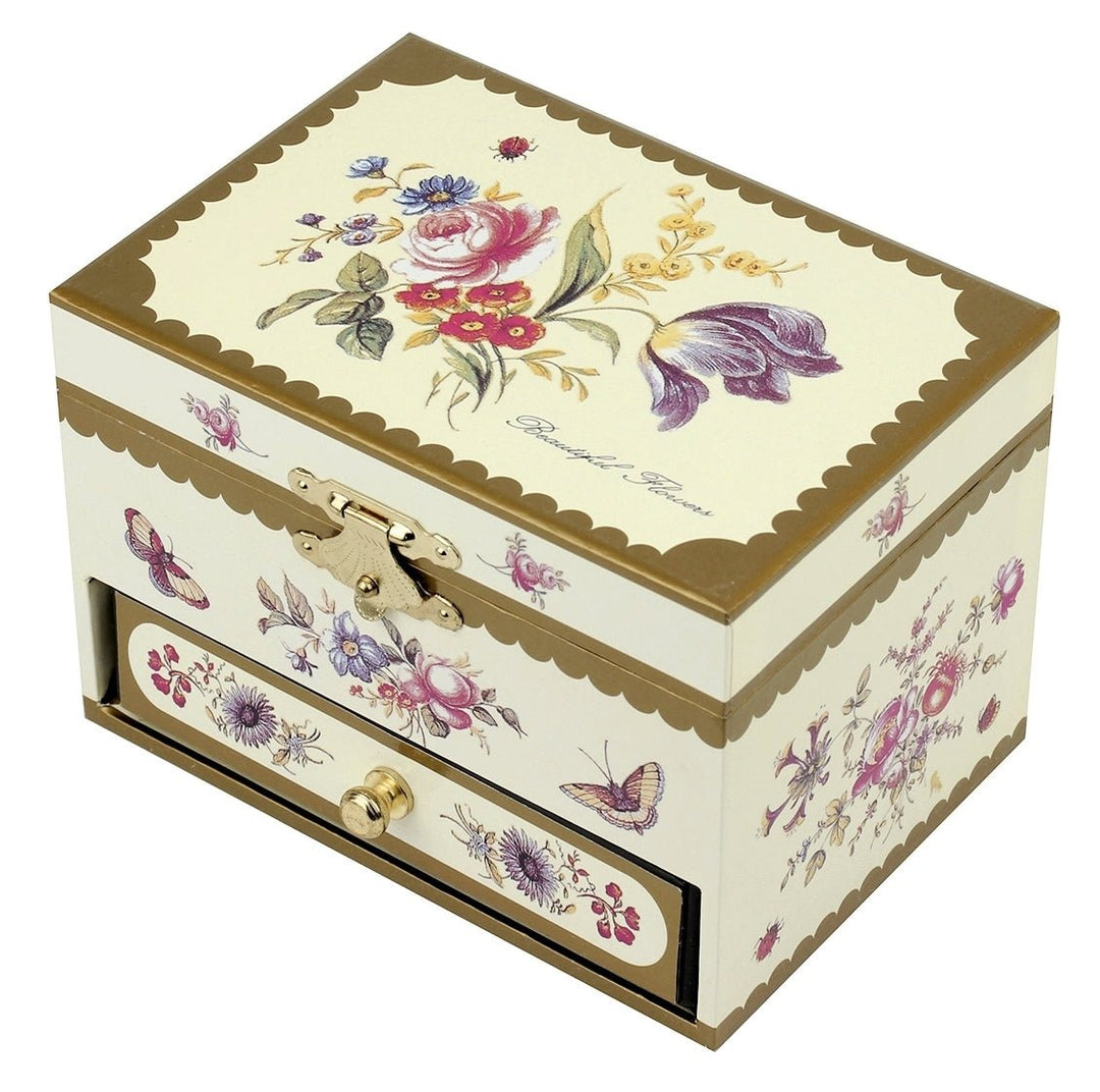 Trousselier Muziekdoos Botanical Geel met Lade | Romeo &amp; Juliet - Kleine Eland