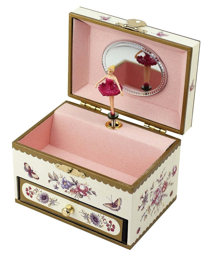 Trousselier Muziekdoos Botanical Geel met Lade | Romeo &amp; Juliet - Kleine Eland