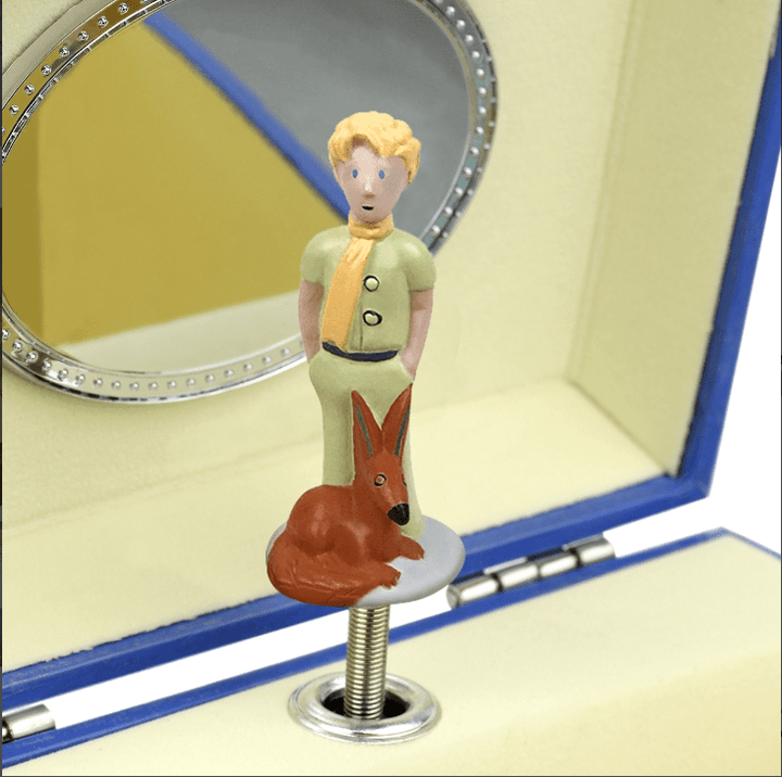 Trousselier | Tirelire | Houten Spaarpot met Muziek | Le Petit Prince | Vivaldi | Lente | 13,5 cm - Kleine Eland