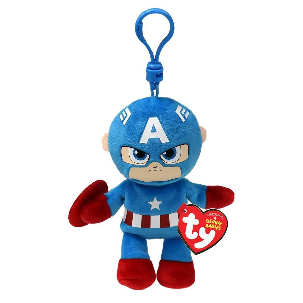 Ty | Clip | Beanie Baby | Marvel | Captain America | 12 cm - Kleine Eland