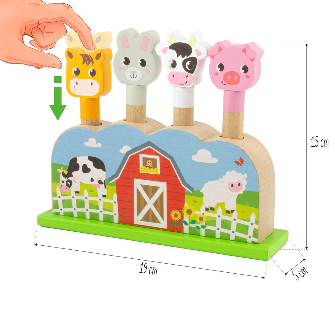Ulysse | Pop - up Toy | Boerderij Dieren | 19 x 4 x 15,5 cm | 1+ - Kleine Eland