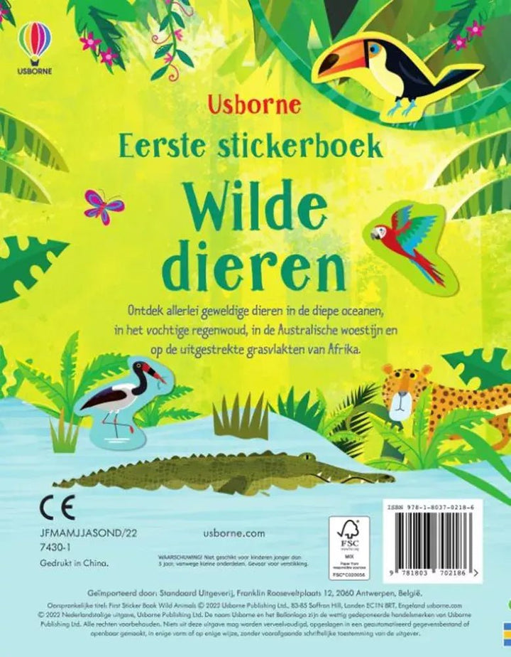 Usborne | Eerste stickerboek | Wilde dieren | 4+ - Kleine Eland