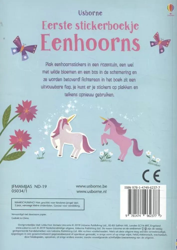 Usborne | Eerste stickerboekje | Eenhoorns | 3+ - Kleine Eland
