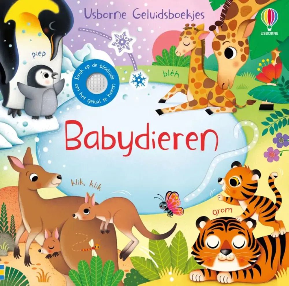 Usborne | Geluidenboek | Babydieren | 1+ - Kleine Eland