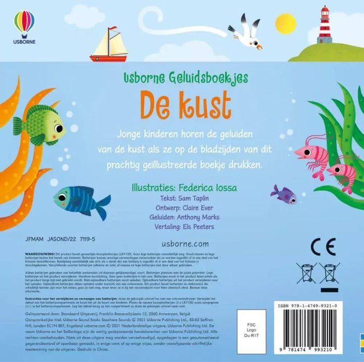 Usborne | Geluidenboek | De Kust | 1+ - Kleine Eland