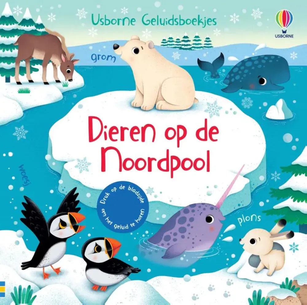 Usborne | Geluidenboek | Dieren op de Noordpool | 3+ - Kleine Eland