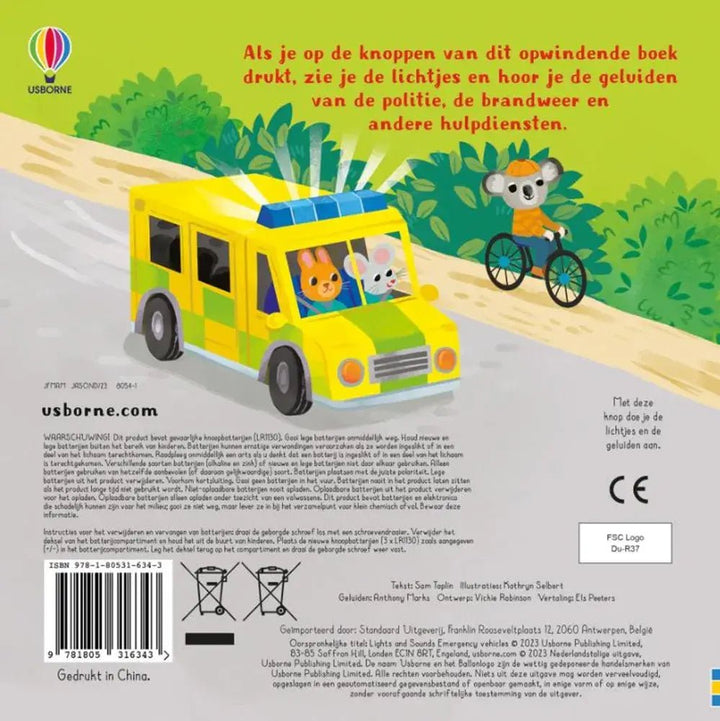 Usborne | Geluidenboek | Hulpdiensten | 1+ - Kleine Eland