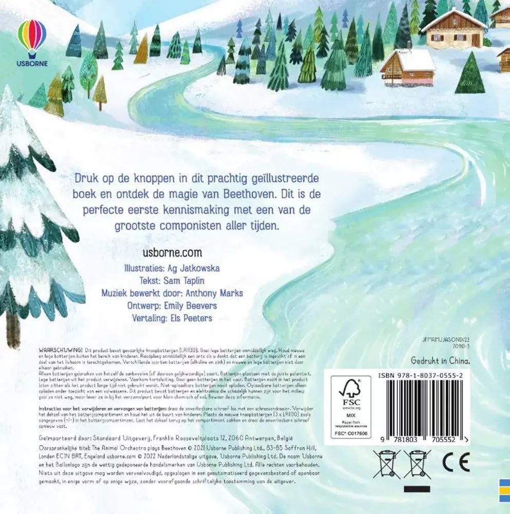 Usborne | Geluidenboek met Muziek | Het dierenorkest speelt Beethoven | 1+ - Kleine Eland