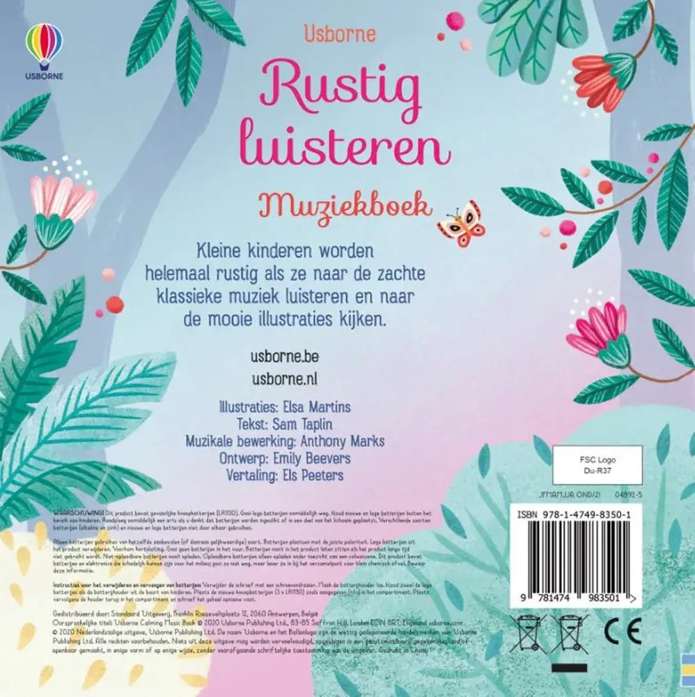 Usborne | Geluidenboek met Muziek | Rustig luisteren | 2+ - Kleine Eland