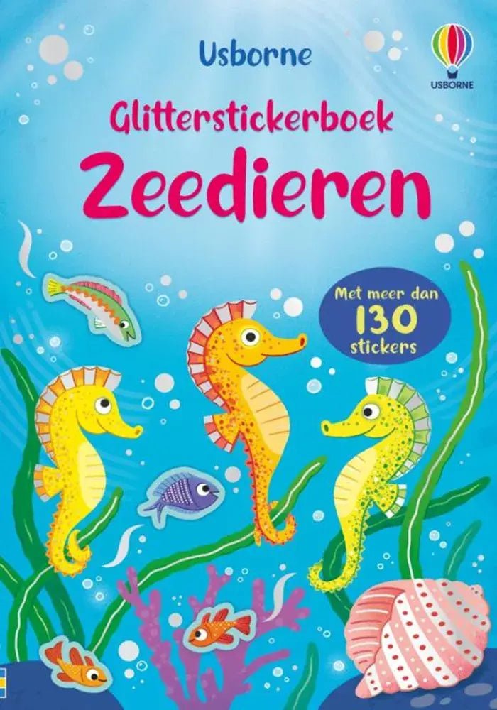Usborne | Glitterstickerboek | Zeedieren | 3+ - Kleine Eland