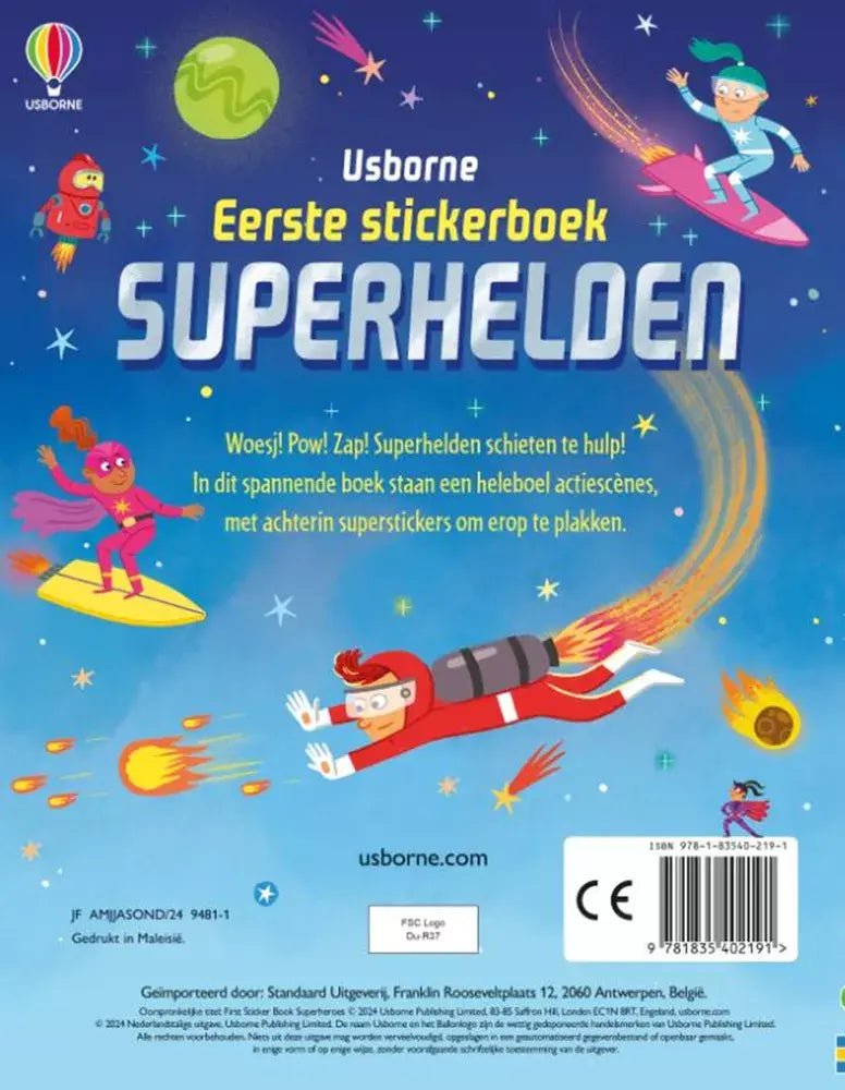 Usborne | Mijn eerste Stickerboek| Superhelden | 3+ - Kleine Eland