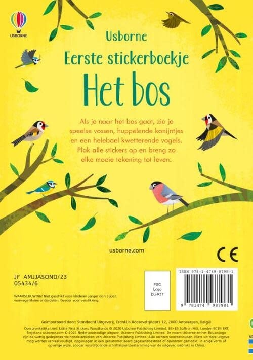 Usborne | Mijn eerste Stickerboekje | Het Bos | 3+ - Kleine Eland