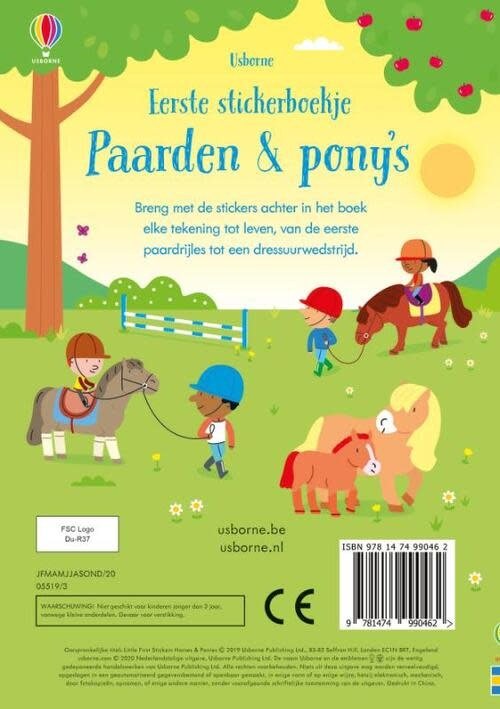 Usborne | Mijn eerste stickerboekje | Paarden en Pony's | 3+ - Kleine Eland