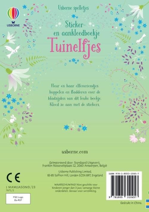Usborne Stickerboek | Tuinelfjes | 4+ - Kleine Eland