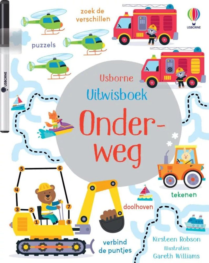 Usborne | Uitwisboek | Onderweg | 3+ - Kleine Eland