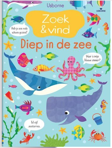 Usborne Zoekboek | Stickerboek | Zoek en Vind | Diep in de Zee | 5+ - Kleine Eland