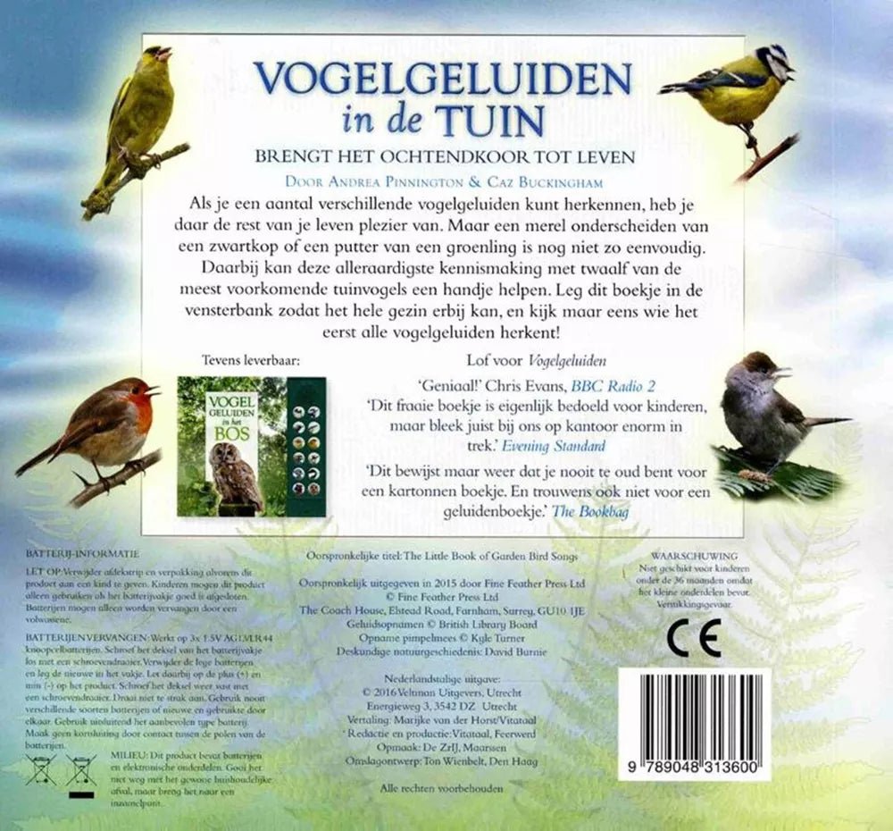 Veltman | Geluidenboek | Vogelgeluiden in de Tuin | 6+ - Kleine Eland