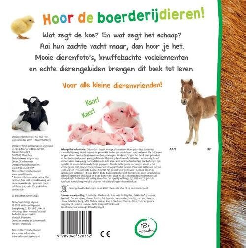 Veltman | Voel - en Geluidenboek | Welk Dier hoor ik hier? | Boerderijdieren | 1+ - Kleine Eland