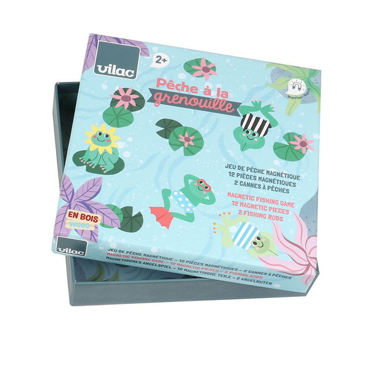 Vilac | Magnetisch Houten Visspel | Hengelspel | De Kikkers | 2+ - Kleine Eland