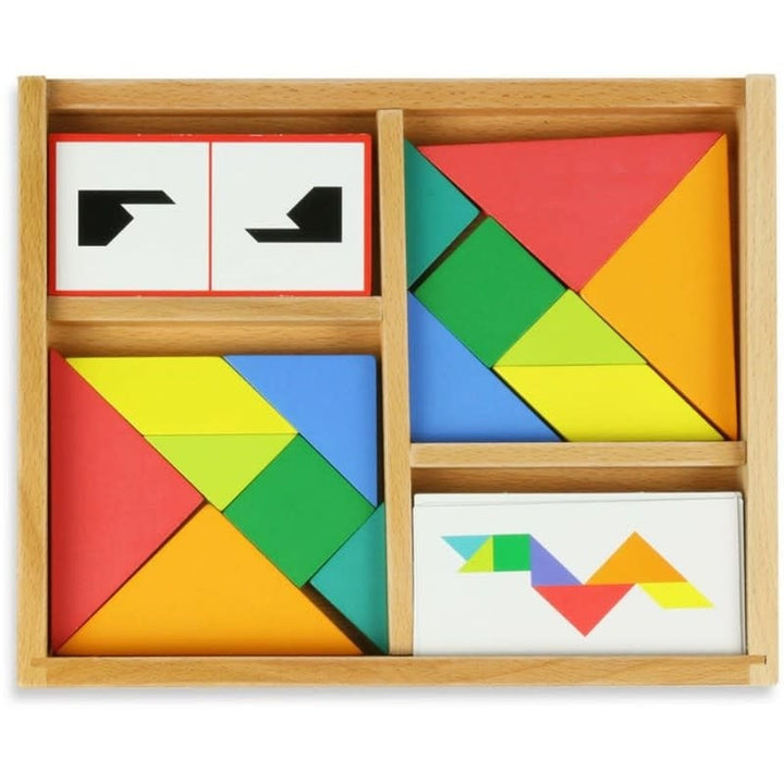 Vilac | Tangram Battle | Houten Tangram | Spelvariant | 5+ - Kleine Eland