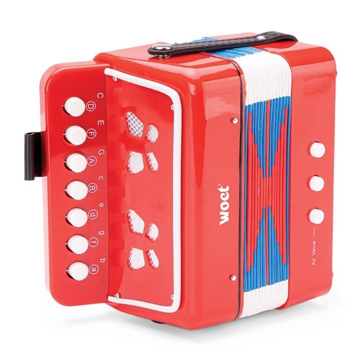 Woet | by New Classic Toys | Accordeon | Rood | inclusief Muziekboek 3+ - Kleine Eland