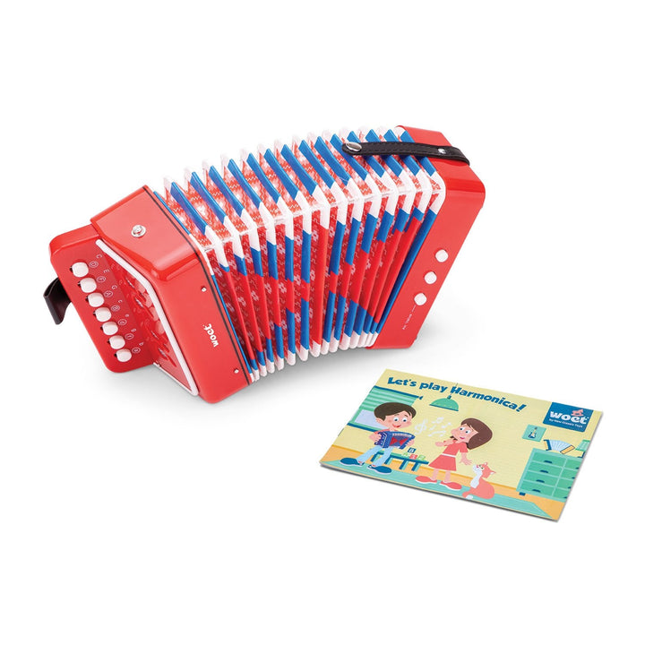 Woet | by New Classic Toys | Accordeon | Rood | inclusief Muziekboek 3+ - Kleine Eland