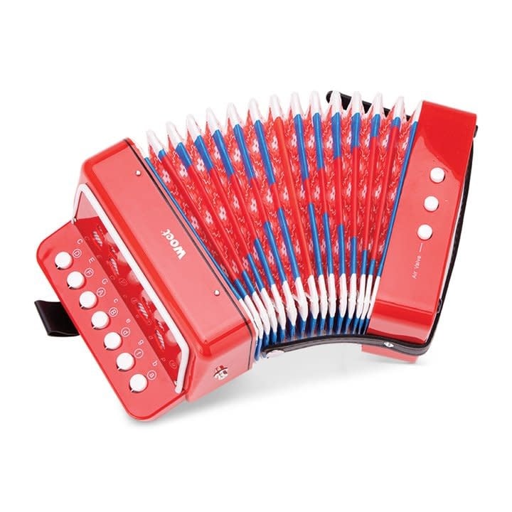 Woet | by New Classic Toys | Accordeon | Rood | inclusief Muziekboek 3+ - Kleine Eland