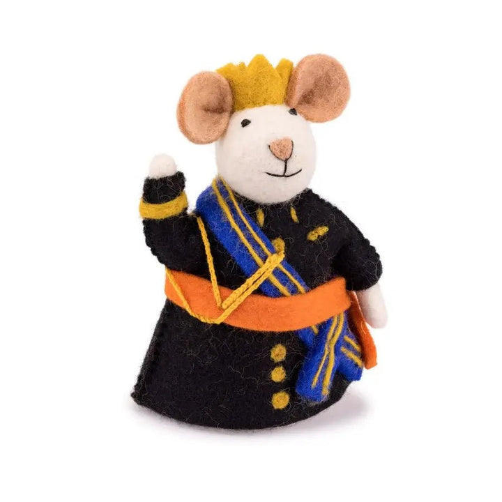 Wolvilt | Decoratie | Muis Koning en Koningin | 17 cm - Kleine Eland