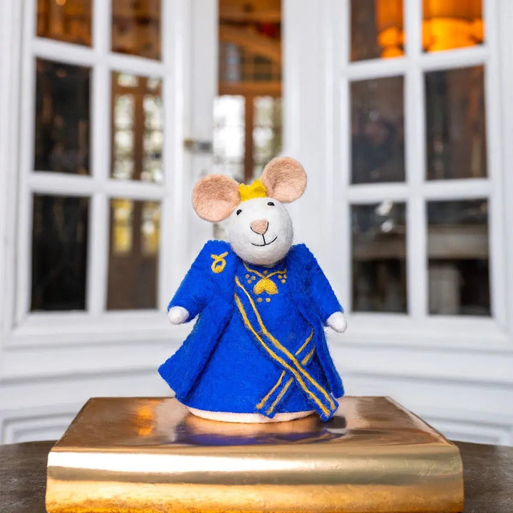 Wolvilt | Decoratie | Muis Koning en Koningin | 17 cm - Kleine Eland