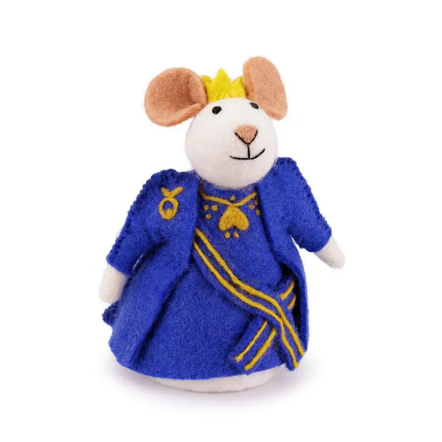Wolvilt | Decoratie | Muis Koning en Koningin | 17 cm - Kleine Eland